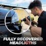 Car Headlight Restoration Kit for MOT - Treats Opaque Headlights, Yellowing and Degradation - Sanding Discs, Polish, Polishing Sponge and Universal Adapter - Driving Visibility and Safety. Image 3