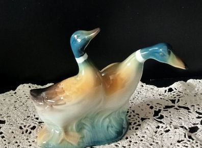 Mallard Ducks Porcelain Figurine Made in Spain