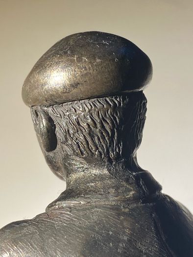 Signed Tom Mackie Sculpture Of A Golfer, Cold Cast Bronze