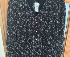 BNWT River Island Pretty Punk Black embroidered dress size UK14 EU42 Postage included