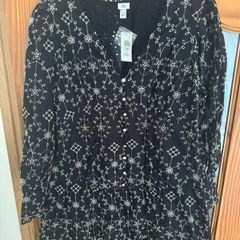BNWT River Island Pretty Punk Black embroidered dress size UK14 EU42 Postage included