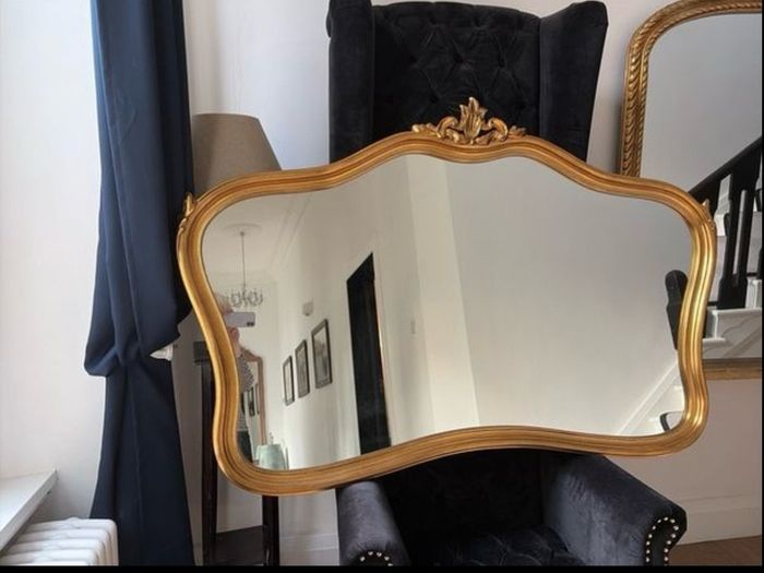 Large Vintage Ornate Gold Statement Mirror 150cm