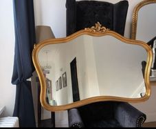 Large Vintage Ornate Gold Statement Mirror 150cm