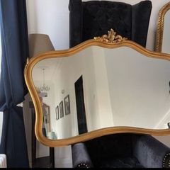 Large Vintage Ornate Gold Statement Mirror 150cm