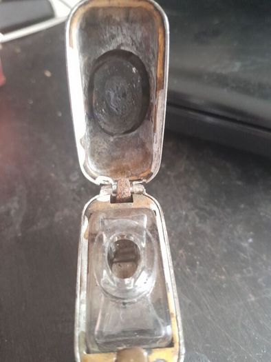 old traveling inkwell