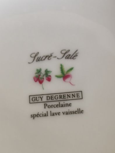 CERMIC SALAD BOWL Sucre-Sale GUY DEGRENNE Porcelaine special lave vaisselle