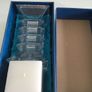 Duisce Cut Glass crystal candle holder with candle. Image 3
