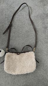 Sheepskin clutch bag