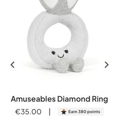 New JELLYCAT Amuseables Diamond Ring