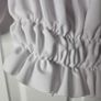 Brand new white off-shoulder smocked crop top with puff sleeves, size 6 Image 4