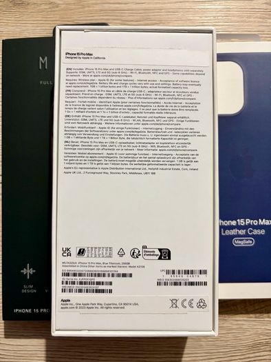 iPhone 15 Pro Max 256GB - Blue Titanium - Pristine Condition