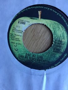 George Harrison vinyl single  - Give me love, give me peace on Earth