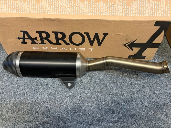 Arrow Exhaust Muffler Silencer  Race-tech Aluminium Dark End Cap Carbon Homologated Ece Euro5 For Cf Moto 800 Mt Sport / Touring 22 - 24