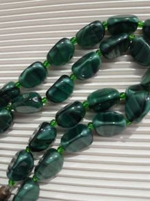 Vintage Green Glass Necklace