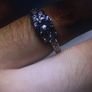 10kt White Gold Filled 3 Stone Ring Image 4