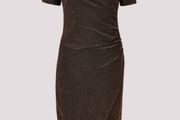 APRICOT Metallic Bodycon Wrap Mini Dress. Size 10