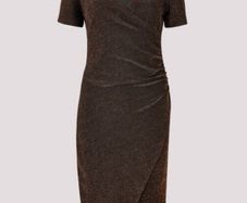 APRICOT Metallic Bodycon Wrap Mini Dress. Size 10