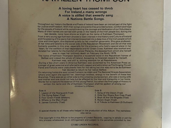 Kathleen Thompson Legion of the Rearguard vinyl