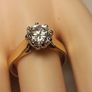 Solid Refurbished Vintage Solitaire Ring with Certified Moissanite Solitaire Image 6