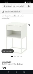 Ikea bedside lockers