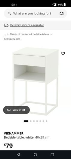 Ikea bedside lockers