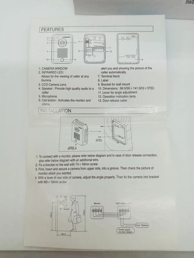 Postage - 3 x Door Video Camera Intercom Gate Station