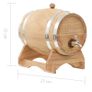 Wine Barrel with Tap Solid Pinewood 6 L Image 4