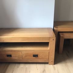 solid oak tv unit