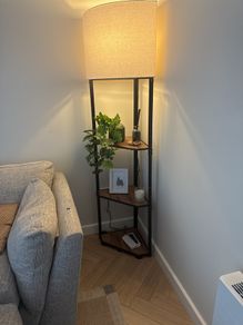 lamp with shelves