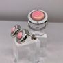 Queen Conch Shell Ring and  Stud Push Post Earring in Rhodium Overlay Sterling Silver Image 4