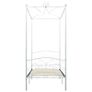 Canopy Bed Frame White Metal 90x200 cm Image 3