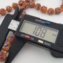 Antique Venetian Style Skunk Eyes Orange Glass Beads Necklace Image 6