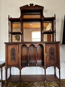 Victorian whatnot with cabinet