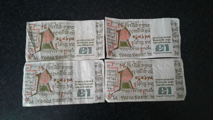 1 pound notes x4 1987/88/89