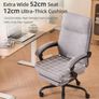 Office Chairs for Home, Ergonomic Office Chair with Footrest 90 135 Recline 150kg Heavy Duty Fabric Computer Desk Chair with Linkage Armrests, Adjustable Height for Napping and Gaming Image 4