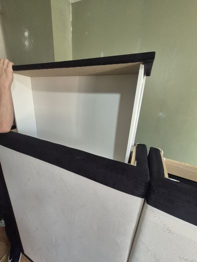 Black Velvet Bed Frame Double Bed with storage and headboard