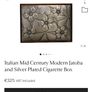 Italian Mid Century Modern Jatoba and Silver Plated Cigarette Box Image 8