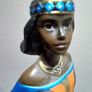 Vintage Mahogany Princess Figurine Image 3