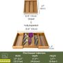 Utoplike Acacia Wood Adjustable Utensil Drawer Organiser - Brand New Image 3