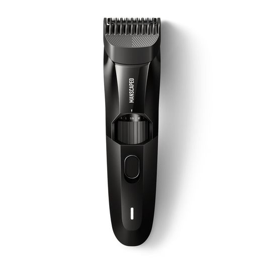 MANSCAPED The Beard Hedger Premium Men's Beard Trimmer, 20 Length Adjustable Blade Wheel, Stainless Steel T-Blade for Precision Facial Hair Trimming, Cordless Waterproof Wet/Dry Clipper