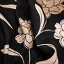 2 identical black floral curtains 180cm L and 114cm W Image 3