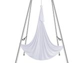Aerial Yoga Frame & Yoga Hammock, 9.67 ft Height Professional Yoga Swing Stand Comes with 6.6 Yards Aerial Hammock, Max 551.15 lbs Load Capacity Yoga Rig for Indoor Outdoor Aerial Yoga