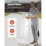 Podium Stand, 1100 mm Acrylic Lectern, Portable Laptop Desk with Wide Reading Surface and Storage Shelf, Book Stopper, Floor-Standing, for Classroom Image 4