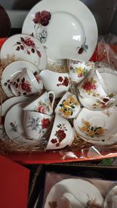 21piece miss match china tea set