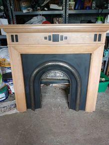 Fireplace and steel insert