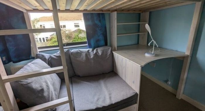 Bed with desk (high sleeper) for children