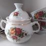 China Cups & Saucers + Lidded Sugar Bowl Image 3