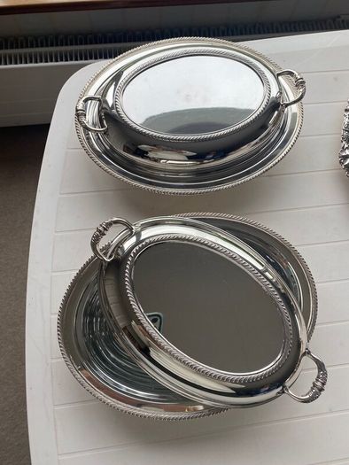 Silver plated trays & dishes