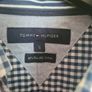 mens Tommy Hilfiger long sleeve check shirt Size Small navy blue white Image 6