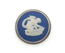 Vintage 925 Sterling Silver Wedgwood Cupid Brooch